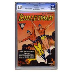 Bulletman #3 Lost Valley pedigree (Fawcett, 1942) CGC V Bulletman #3 Lost Valley pedigree (Fawcett, 