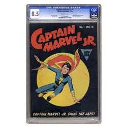 Captain Marvel Jr. #1 (Fawcett, 1942) CGC VF+ 8.5 Off-w Captain Marvel Jr. #1 (Fawcett, 1942) CGC VF