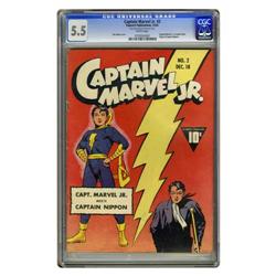 Captain Marvel Jr. #2 (Fawcett, 1942) CGC FN- 5.5 White Captain Marvel Jr. #2 (Fawcett, 1942) CGC FN