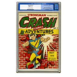 Crash Comics #1 (Tem Publishing Co., 1940) CGC FN/VF 7. Crash Comics #1 (Tem Publishing Co., 1940) C