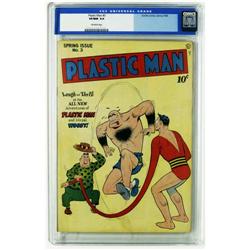 Plastic Man #3 (Quality, 1946) CGC VF/NM 9.0 Off-white Plastic Man #3 (Quality, 1946) CGC VF/NM 9.0 