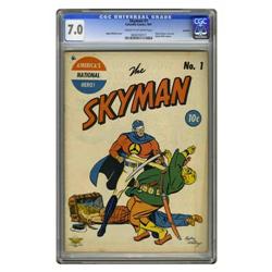 Skyman #1 Rockford pedigree (Columbia, 1941) CGC FN/VF Skyman #1 Rockford pedigree (Columbia, 1941) 