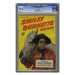 Smiley Burnette Western #1 (Fawcett, 1950) CGC NM+ 9.6 Smiley Burnette Western #1 (Fawcett, 1950) CG