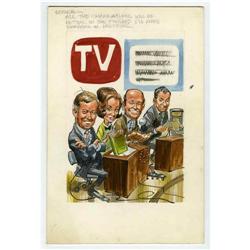 Jack Davis - TV Guide Cover "Today Show" Preliminary Or Jack Davis - TV Guide, May 24-30, 1969 "Toda