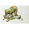 Image 1 : Jack Davis - Green Bay Packer Painting Original Art (un Jack Davis - Green Bay Packer Painting Origi