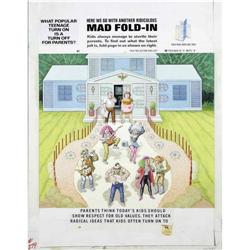 Al Jaffee - Mad #279 Fold-In Back Cover Original Art (E Al Jaffee - Mad #279 Fold-In Back Cover Orig