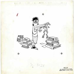 Don Martin - Frog Dissection Illustration Original Art Don Martin - Mad #30 Page 48 Panel Original A