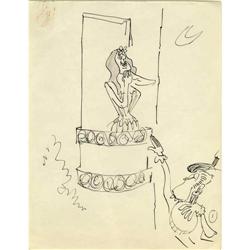 Don Martin - Mad Feature Preliminary Original Art, Grou Don Martin - Mad #53 "Balcony Scene" Prelimi