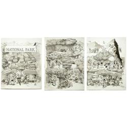 George Woodbridge - Mad #408 "Behind the Scenes at a Na George Woodbridge - Mad #408 "Behind the Sce