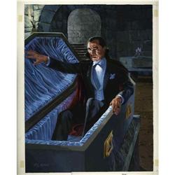 R. L. Allen - Monster Puzzle Dracula Illustration Origi R. L. Allen - Monster Puzzle Dracula Illustr