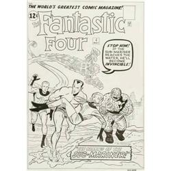 Dick Ayers - Fantastic Four #4 Cover Recreation Origina Dick Ayers - Fantastic Four #4 Cover Recreat