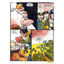 Simon Bisley - Rock Power: Judge Dredd, page 6 Original Simon Bisley - Rock Power: Judge Dredd, page