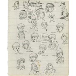 Robert Crumb - "Jim Model Sheet" Sketchbook Page Origin Robert Crumb - "Jim Model Sheet" Sketchbook 