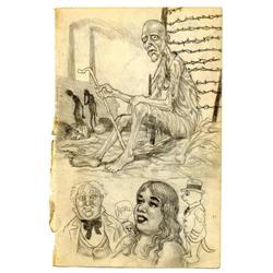 Robert Crumb - "Survivor" Sketchbook Page Original Art Robert Crumb - "Survivor" Sketchbook Page Ori