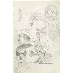 Robert Crumb - "Sharron Foley" Sketchbook Page Original Robert Crumb - "Sharron Foley" Sketchbook Pa