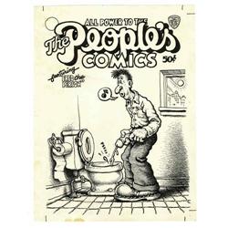 Robert Crumb - People's Comics Unused Cover Original Ar Robert Crumb - People's Comics Unused Cover 