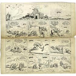 Ham Fisher Studio - Joe Palooka Sunday Comic Strip Orig Ham Fisher Studio - Joe Palooka Sunday Comic