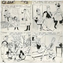 Don Flowers - Glamor Girls Sunday Comic Strip Original Don Flowers - Glamor Girls Sunday Comic Strip