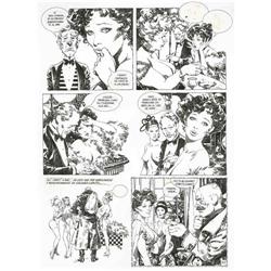 Jose Gonzalez - European Erotic Comic Page Original Art Jose Gonzalez - Chantal Comic Page Original 