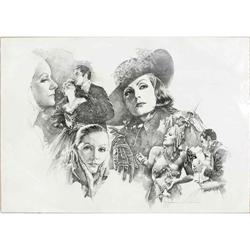 Jose Gonzalez - Greta Garbo Montage Illustration Origin Jose Gonzalez - Greta Garbo Montage Illustra