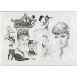 Jose Gonzalez - Audrey Hepburn Portrait Montage Origina Jose Gonzalez - Audrey Hepburn Portrait Mont