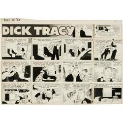 Chester Gould - Dick Tracy Sunday Comic Strip Original Chester Gould - Dick Tracy Sunday Comic Strip