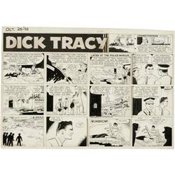 Chester Gould - Dick Tracy Sunday Comic Strip Original Chester Gould - Dick Tracy Sunday Comic Strip