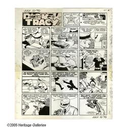 Chester Gould - Dick Tracy Sunday Comic Strip Original Chester Gould - Dick Tracy Sunday Comic Strip