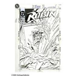 Tom Grummett and Ray Kryssing - Robin #5 Cover Original Tom Grummett and Ray Kryssing - Robin #5 Cov