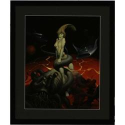 Ken Kelly - Eerie #60 Cover Original Art (Warren, 1974) Ken Kelly - Eerie #60 Cover Original Art (Wa