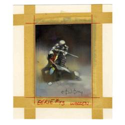 Ken Kelly - Eerie #73 Cover Preliminary Painting Origin Ken Kelly - Eerie #73 Cover Preliminary Pain