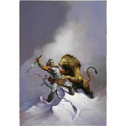 Ken Kelly - "The Clan of the Cats" Paperback Cover Orig Ken Kelly - "The Clan of the Cats" Paperback