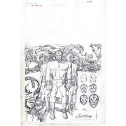 Jack Kirby - Who's Who #6 "Dr. Bedlam" Splash Page Penc Jack Kirby - Who's Who #6 "Dr. Bedlam" Splas