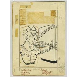 Warren Kremer (attributed) - Little Lotta #2 Cover Orig Warren Kremer (attributed) - Little Lotta #2