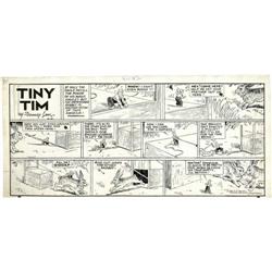 Stanley Link - Tiny Tim Sunday Comic Strip Original Art Stanley Link - Tiny Tim Sunday Comic Strip O