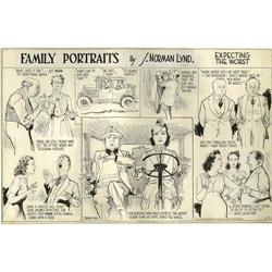 J. Norman Lynd - Family Portraits Sunday Comic Strip Or J. Norman Lynd - Family Portraits Sunday Com