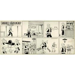 Stan Lynde - Rick O'Shay Sunday Comic Strip Original Ar Stan Lynde - Rick O'Shay Sunday Comic Strip 