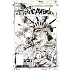 Val Mayerik - Toxic Avenger #8 Cover Original Art (Marv Val Mayerik - Toxic Avenger #8 Cover Origina