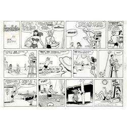 Bob Montana - Archie Sunday Comic Strip Original Art, d Bob Montana - Archie Sunday Comic Strip Orig