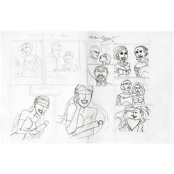 Michael Avon Oeming - Powers, page 4 and 5 Original Art Michael Avon Oeming - Powers, page 4 and 5 O