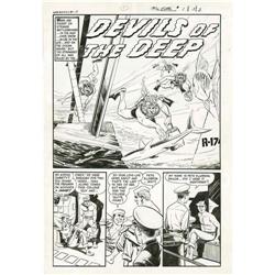 Bob Powell - War Battles #1, Complete 7-page Story "Dev Bob Powell - War Battles #1, Complete 7-page