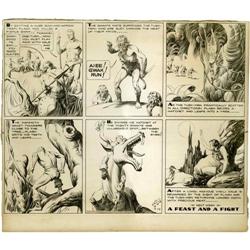 Alex Raymond - Flash Gordon Sunday Comic Strip Original Alex Raymond - Flash Gordon Sunday Comic Str