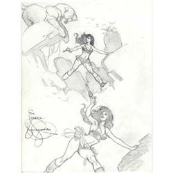 Mark Schultz - Hannah Dundee Drawing Original Art (unda Mark Schultz - Hannah Dundee Drawing Origina