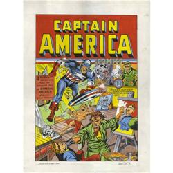 Joe Simon - Captain America Comics #9 Cover Recreation Joe Simon - Captain America Comics #9 Cover R