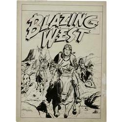 Ogden Whitney - Blazing West Cover Original Art (ACG, c Ogden Whitney - Blazing West Cover Original 