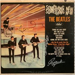 Signed Beatles Something New Album Cover