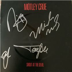 Signed Motley Crue Shout At The Devil Album Cover