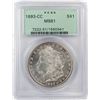 Image 1 : 1893-CC $1 Morgan Silver Dollar Coin PCGS MS61 Old Green Holder