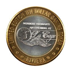 .999 Silver Riviera Hotel & Casino Las Vegas $10 Casino Limited Edition Gaming Token