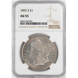 1892-S $1 Morgan Silver Dollar Coin NGC AU55